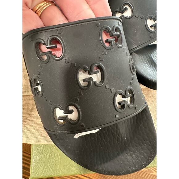 Gucci Rubber Sandal Slides - Picture 4 of 9